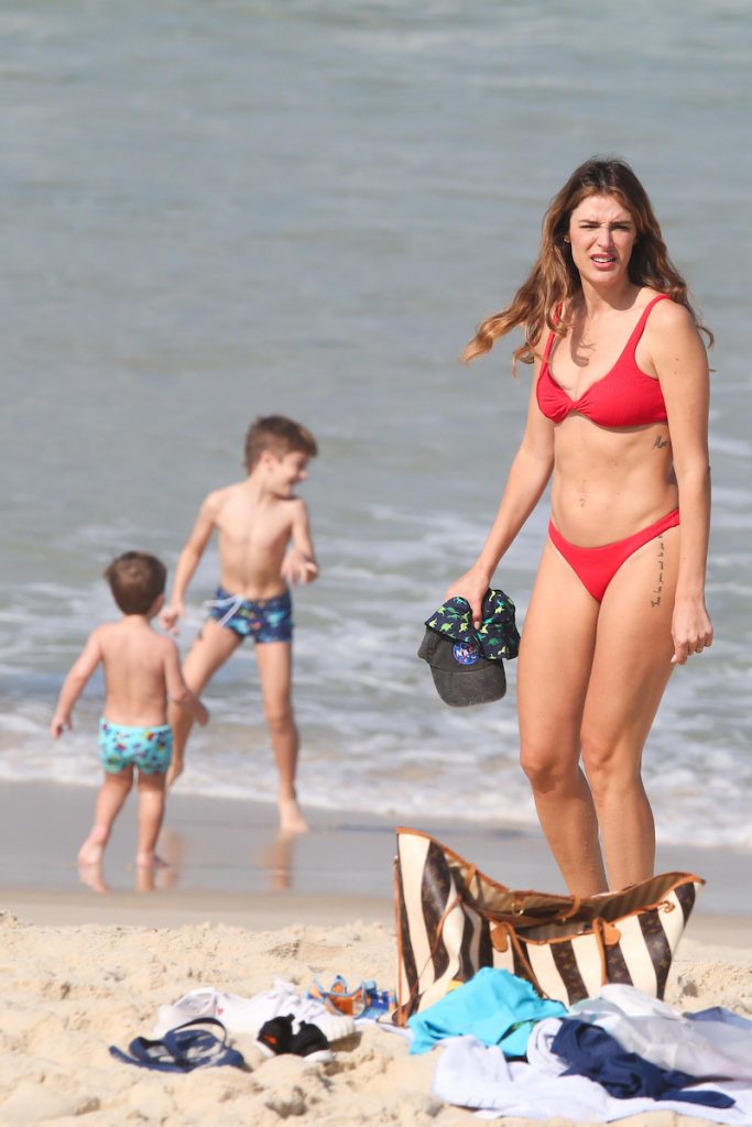 Rafa Brites, Felipe Andreoli e os filhos Rocco e Leon ( Fotos Dilson Silva / AgNews )