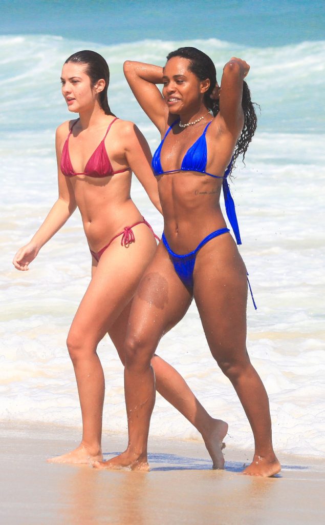 Duda Santos e Lívia Inhudes ( Fotos: Fabrício Pioyani/ AgNews )